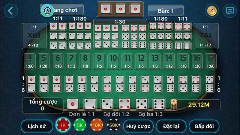 Cách đánh tài xỉu gấp thếp 